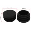sourcingmap 28mm Black Plastic Blanking End Caps Tube Insert Cover