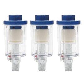 Rowiz Air Oil Water Separator Trap Filter Seperator 1/4 Inch NPT Air Compressor Filter for Spray Gun Air Tools Air Line 3 Packs