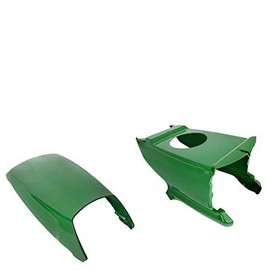 ECOTRIC Upper Hood & Lower Hood W/Hardware Compatible with John Deere LT133 LT150 LT155 LT160 LT166 LT170 LT180 LT190 LTR155 LTR166 LTR180 Replacement for AM132530 AM131759