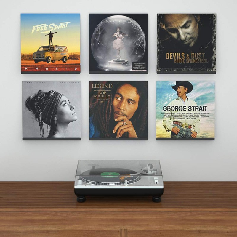 NIUBEE Acrylic Record Rack Wall Mount LP Album Cover Stand