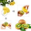 Yellow Kiwi Peeler,Easy-Grasp Kiwi Tool,2-In-1 Stainless Steel Kiwi Fruit Peeler