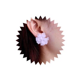 Inateannal Boho Purple Resin Flower Earrings Acrylic Flower Stud Earrings Vintage Large Flower Earrings Acrylic Graduated Petal Earrings Jewellery for Women and Girls, Zinc, No Gemstone