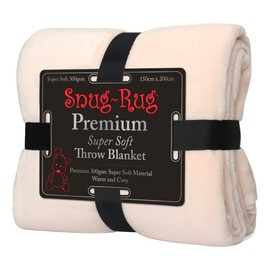 Snug Rug Premium Super Soft Fleece Throw Blanket Thick Warm Beige Extra Large XL 150 x 200cm (Champagne)