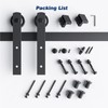 EaseLife 5.3 FT Sliding Barn Door Hardware Track Kit,Smoothly Quietly,Easy