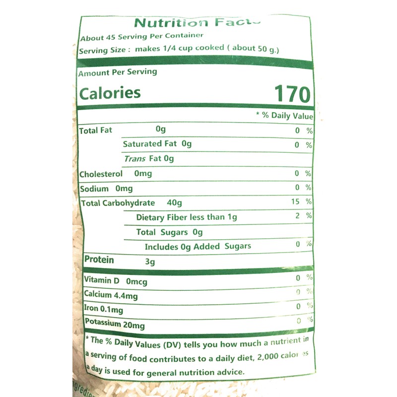 Family Elephant 100% Thai Jasmine Rice 5 Lbs(2 Pack)