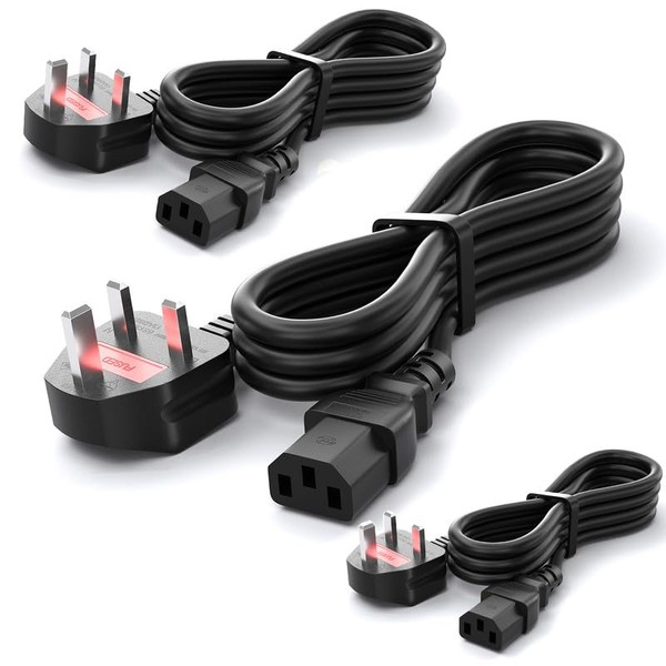 (3 Pack) CYD 3 Prong AC Power Cord 10FT, C13