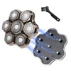 7D Shaver Heads Replacement 7 Blades Bald Head Shaver Replacement