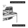 Garvee Rectangle Roll Top Chafing Dish Buffet Set,9QT Stainless Steel