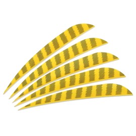PATIKIL Arrow Feathers Pack of 20 5 Inch Arrow Feathers Turkey Feathers Right Feathering Arrow Fletching for DIY Target Shooting, Yellow
