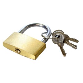 ToolUSA (50mm) Brass Mini Padlocks With 3 Keys: LOCK-07305-Z02 : (Pack of 2 Padlocks)