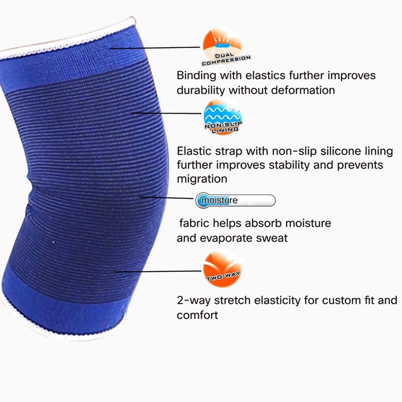 SystemsEleven Knee Support - Lightweight Elasticated Sleeve Compression Bandage for
