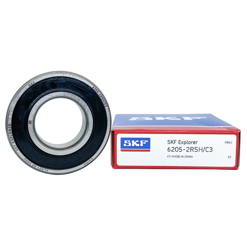 2PACK SKF 6205-2RSH/C3 25X52X15mm C3 Clearance Double Rubber Seal Bearings