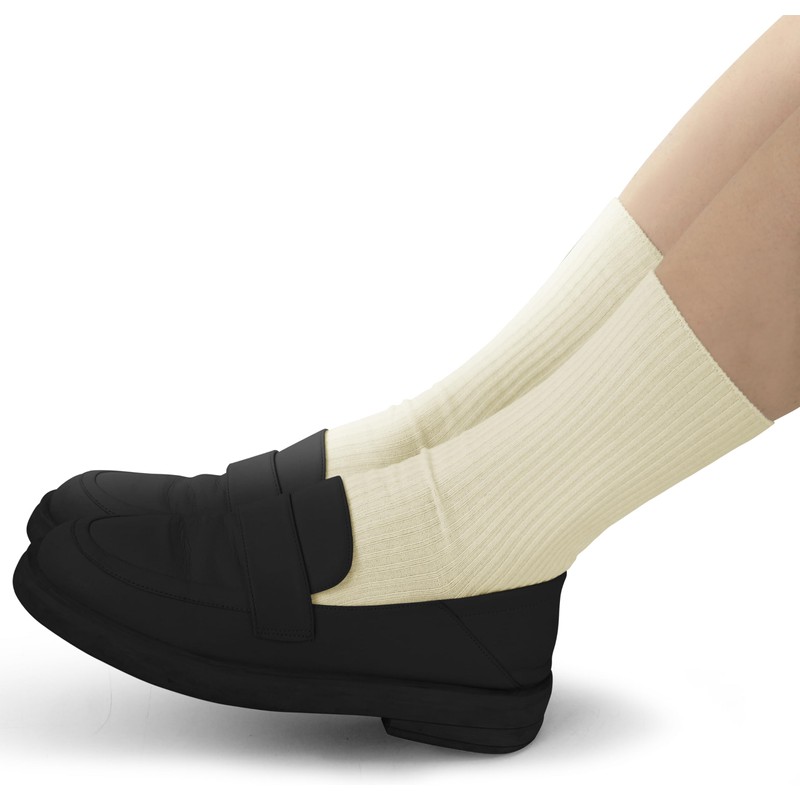 BomKinta Calf Socks for Women Thin Solid Cotton Crew Socks