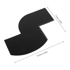 OATIPHO Hairline Shaping Maker Barber Card with Measurement Indicators Beard Line Tool Beard Brush Styling Template for Men