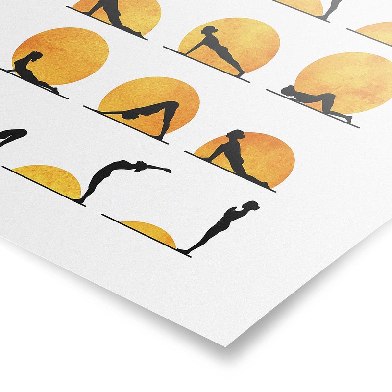 Bilderwelten Poster Yoga The Sun Greeting Square 1:1 Matt 70