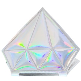 Compact Mirror for Purse - Small Pocket Makeup Mirror, Foldable Portable Travel Mirror with PU Leather Cover, Double Sided Cosmetic Mirror Women & Girls, Cyber Y2K Fashion Gift, Glow up