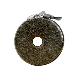 TAISOCA Anti-Scald Fireproof Wrap Pipe Protector, Wood Stove Pipe Accessories, Fireproof Pipe Wrap Webbing for Exhaust Chimney with 2 Clamps (Khaki, 5m)