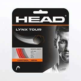 HEAD Lynx Tour Orange Monofilament Tennis String, 17g / 1.25mm (4 Sets)