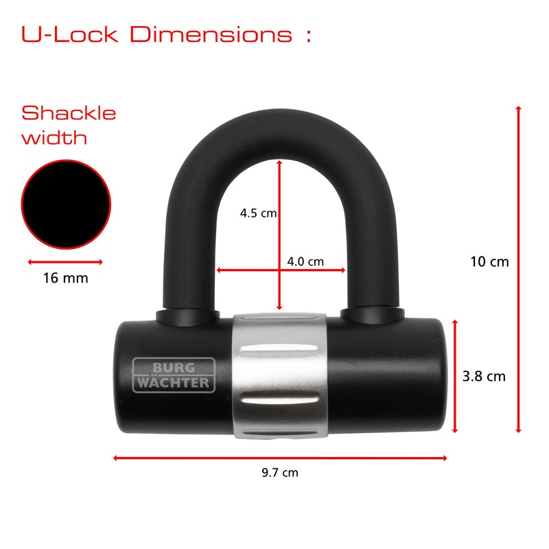 Burg Wachter 100D 14mm Heavy Duty Sold Secure Diamond &