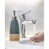 12 oz Dish Soap Dispenser with 2 Pumps, Ceramic Hand