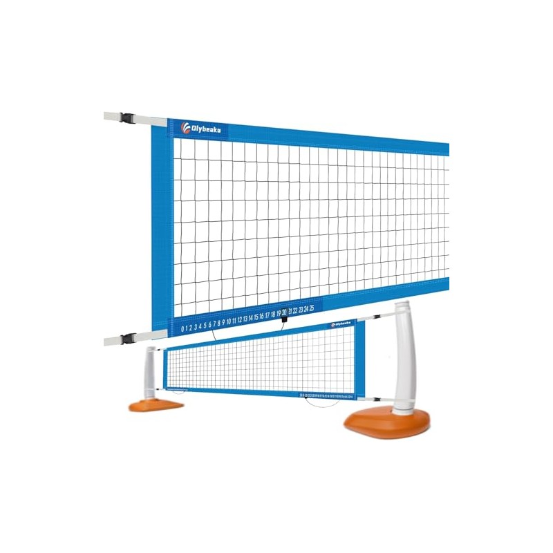 Replacement Pool Volleyball Net with Scoring Clamp - Adjustable Length