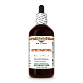 Schisandra (Schisandra Chinensis) Dry Berry Glycerite, Made in Hawaii, Organic Raw Materials, All Natural, Vegan, Lab Tested Alcohol-Free Liquid Extract - 4 fl.oz