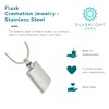 Silverlight Urns Flask Cremation Jewelry Pendant, Stainless Steel Jewelry, Cremation