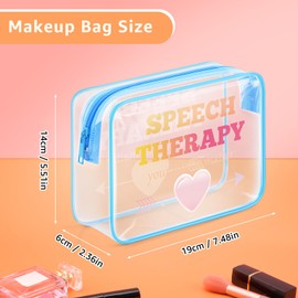 Gfhzdmf Speech Therapist Appreciation Gifts Clear Makeup Bag Speech Language Pathologist Gifts Speech Therapy Gifts Transparent Cosmetic Bag Thank You Gifts For Speech Therapist SLP Gifts For Women