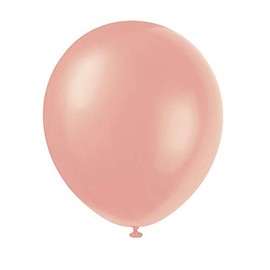 Unique Latex Pearlized Balloons, 8ct, Rose Gold, 12"