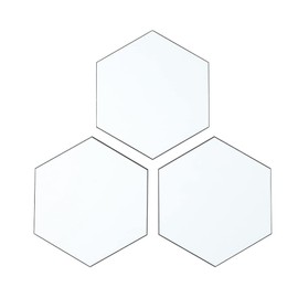White Hexagon Peel and Stick Backsplash - Faux Ceramic Wall Tile, Aluminum Composite Honeycomb Stick on for Kitchen & Bathroom (32 Pieces)