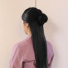 Updo bun wig hair tie black / 올림머리 똥머리 가발 머리끈 블랙