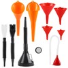 10 Pcs Automotive Funnels Set, Wide Mouth Fuel Funnels, Plastic
