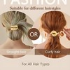 XUZOPIM Pack of 6 Hair Ties for Ponytails, Metal Hair