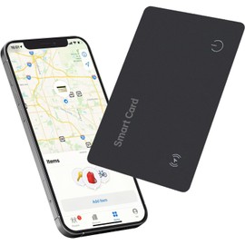 Reyke Slim Wallet Tracker Card, Rechargeable, Works with Apple Find My