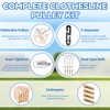 Clothesline Kit Outdoors, Clothes Line Pulley Kit, 164ft Polyester Clothes