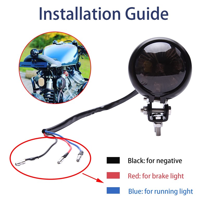 JMTBNO Motorcycle LED Stop Tail Light Brake Light Rear Brake