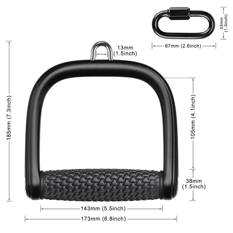 BeneLabel D Handle Gym Fitness Grips, Gym Handles, Non-Slip and