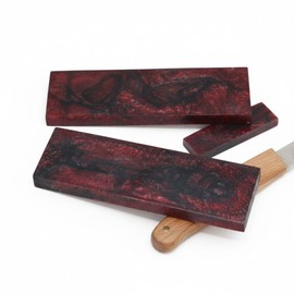 HandTECHINDIA - Báscula de mango de resina para manualidades, 2 piezas de mango de resina colorida mezclada para fabricación de cuchillos (rojo)