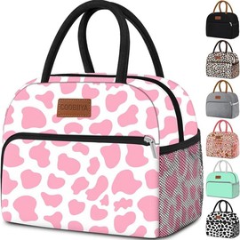 Coobiiya Large Capacity Reusable   Cooler   for Women and Men for Work/Office/Picnic/Travel/School Lunch Bag Durable lunch bag women lunch bags women nurse lunch bag work lunch bag TikTokShopBacktoSchool:_2 Pack Cow