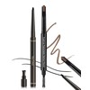 Eyebrow Eyeliner Kit for Women-Brown Waterproof Micro Eyebrow Retractable Pencil