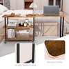 Giantex 360° Free Rotating Sofa Side Table, Mobile L-Shaped Laptop