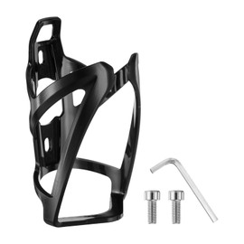 sourcing map Bike Water Bottle Holder 5.2" PC Universal Bicycle Bottle Cages Ultralight Cycling Hydration Brackets with Screws for MTB Mountain Road Gravel, Black