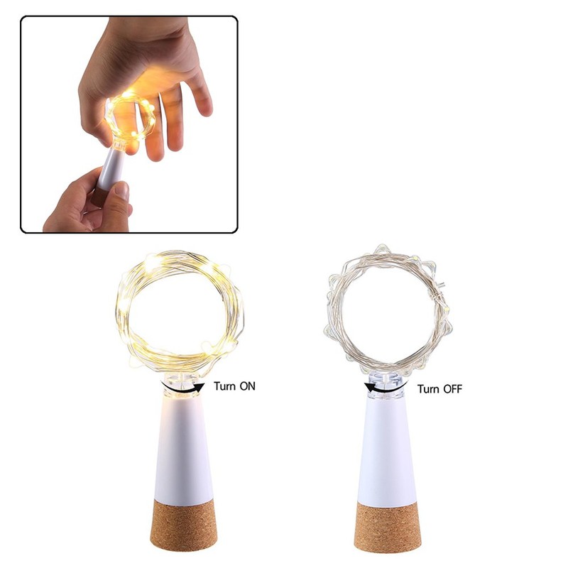 LED Sughero Bottiglia Luci, USB Alimentato Ricaricabile, 1.9 m 20