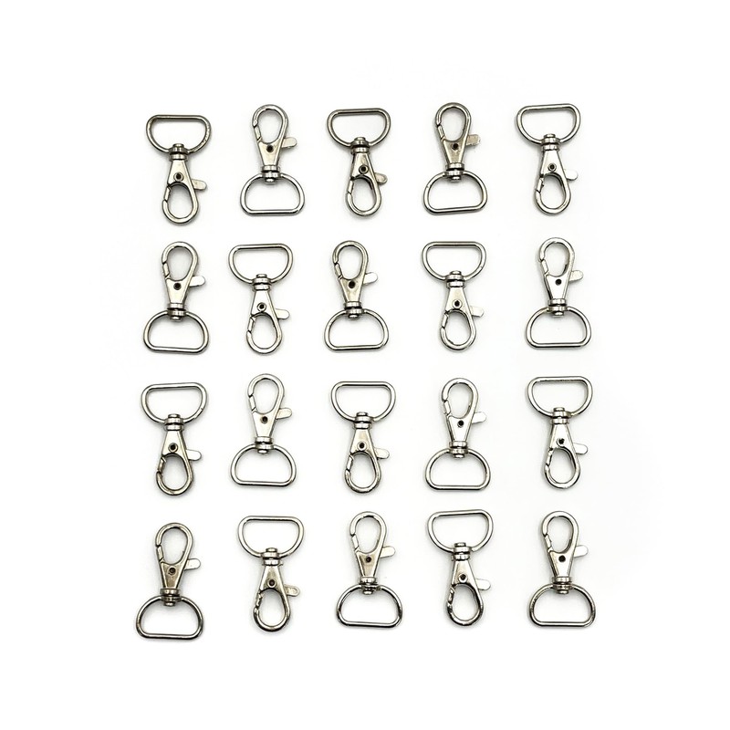 MAKRAMA Gancho Para Llavero Macrame 2cm (20 Pzas) (Plateado)
