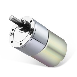 Greartisan DC 24V 5RPM Gear Motor High Torque Electric Micro Speed Reduction Geared Motor Eccentric Output Shaft 37mm Diameter Gearbox