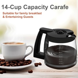 14-Cup Glass Carafe Replacement for Cuisinart Coffee Maker Models DCC-2200RC | Model# DCC-2200RC