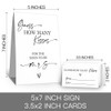 Guess How Many Kisses Bridal Shower Game, 1 Sign &