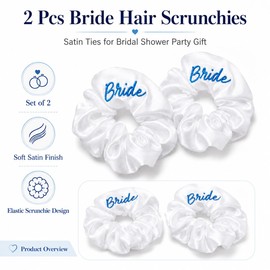 2 Pcs Bride Hair Solid Scrunchies for Women Accessories to Be Gifts