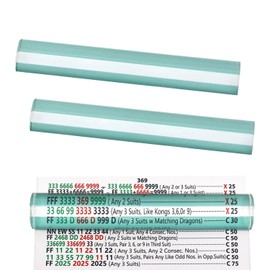 Pack of 2 Mahjong Magnified Line Reader Finder with 2X Magnification, Mahjong Card Magnifier Magnifying Line Guide (Green)