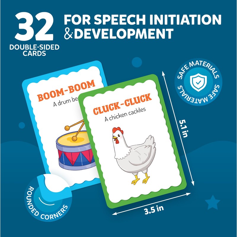Speech Therapy Flash Cards for Toddlers 1-4, Phonics, Learning Toys